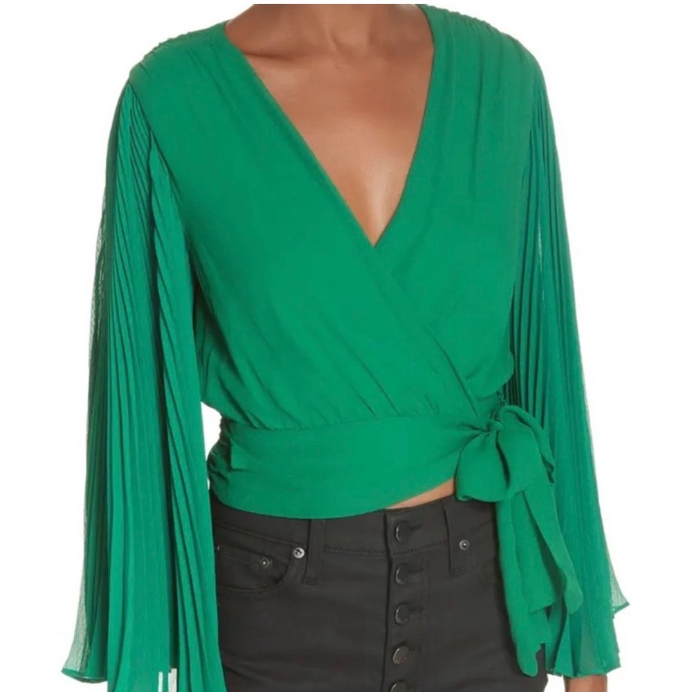 Alice and Olivia Wrap Blouse